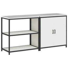 ZESTAW DO PRZECHOWYWANIA W KUCHNI 2 SZT. BIAŁY 150X50X92CM