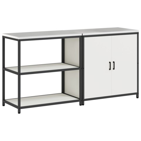 ZESTAW DO PRZECHOWYWANIA W KUCHNI 2 SZT. BIAŁY 150X50X92CM