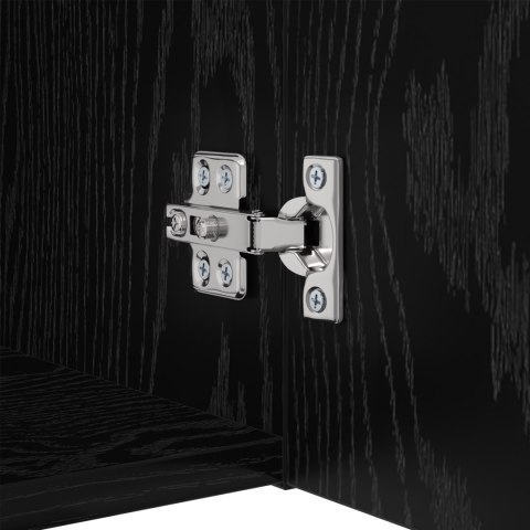 SZAFKA NA TELEWIZOR NA ŚCIANĘ Z PÓŁKĄ INNY 4 SZT. DĄB CZARNY