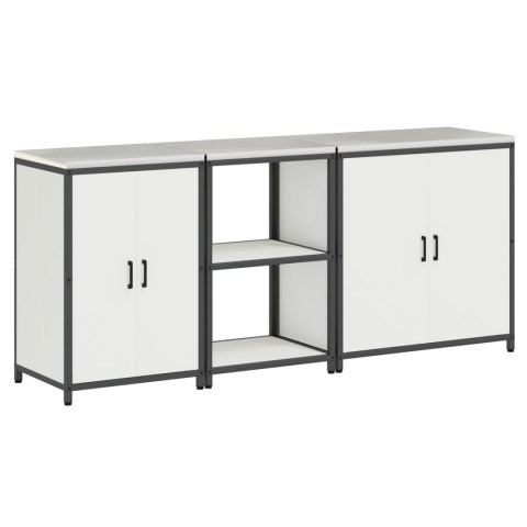 ZESTAW PRZECHOWYWANIA W KUCHNI 3 SZT. BIAŁY 210X50X92CM