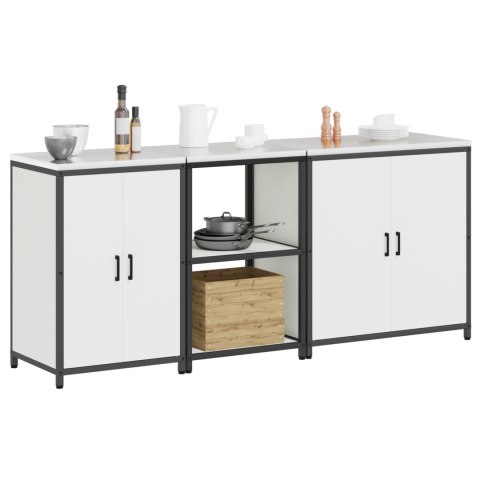 ZESTAW PRZECHOWYWANIA W KUCHNI 3 SZT. BIAŁY 210X50X92CM