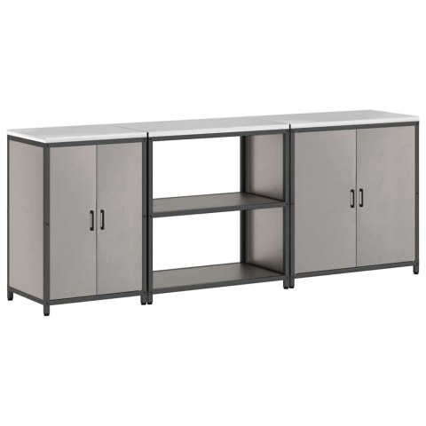 ZESTAW PRZECHOWYWANIA W KUCHNI 3 SZT. RDZAWY 210X50X92CM