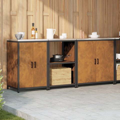 ZESTAW PRZECHOWYWANIA W KUCHNI 3 SZT. RDZAWY 210X50X92CM