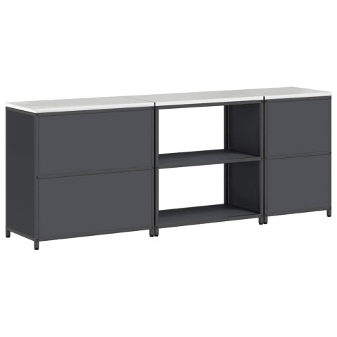 ZESTAW PRZECHOWYWANIA W KUCHNI Z PÓŁKĄ INNY 3 SZT. ANTRACYTOWY