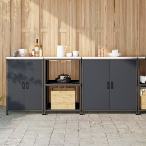 ZESTAW PRZECHOWYWANIA W KUCHNI Z PÓŁKĄ INNY 3 SZT. ANTRACYTOWY