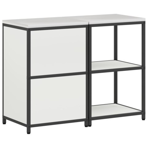 ZESTAW DO PRZECHOWYWANIA W KUCHNI 2 SZT. BIAŁY 120X50X92CM