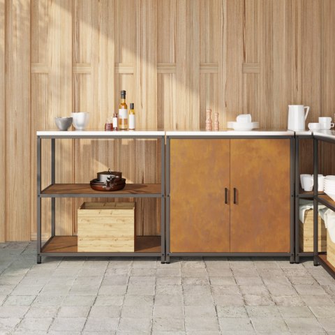 ZESTAW DO PRZECHOWYWANIA W KUCHNI 2 SZT. RDZAWY 150X50X92CM