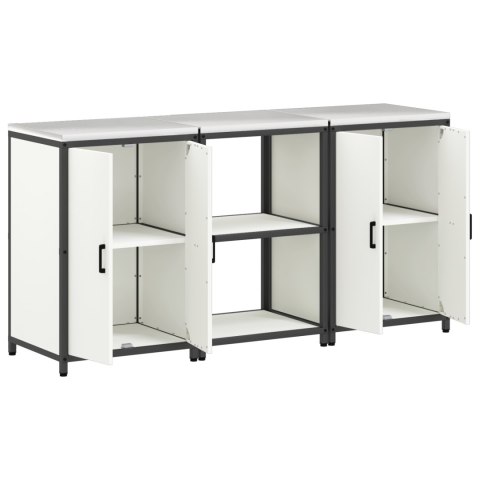 VidaXL Zestaw do przechowywania w kuchni 3 pcs Biały 180 x 50 x 92 cm