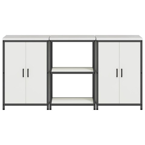 VidaXL Zestaw do przechowywania w kuchni 3 pcs Biały 180 x 50 x 92 cm