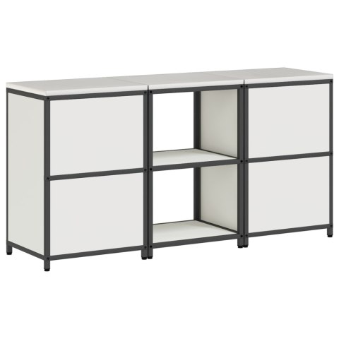 VidaXL Zestaw do przechowywania w kuchni 3 pcs Biały 180 x 50 x 92 cm