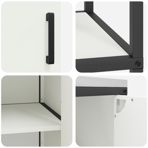 VidaXL Zestaw do przechowywania w kuchni 3 pcs Biały 180 x 50 x 92 cm