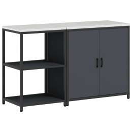 ZESTAW DO PRZECHOWYWANIA W KUCHNI Z PÓŁKĄ 2 SZT. ANTRACYTOWY