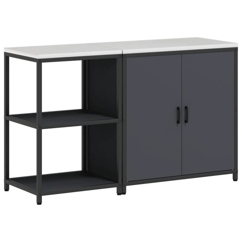 ZESTAW DO PRZECHOWYWANIA W KUCHNI Z PÓŁKĄ 2 SZT. ANTRACYTOWY