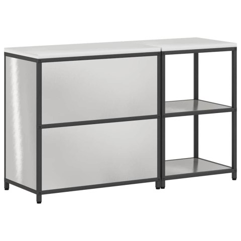 ZESTAW DO PRZECHOWYWANIA W KUCHNI Z PÓŁKĄ 2 PCS SREBRNY