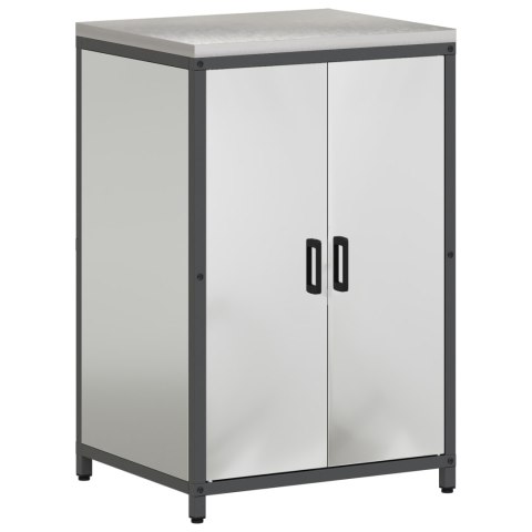 VidaXL Zestaw do przechowywania w kuchni z półką 3 pcs Srebrny