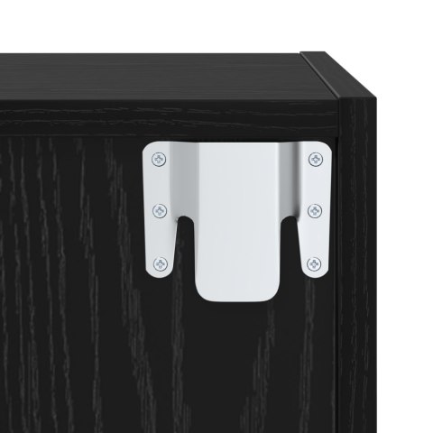 ZESTAW SZAFEK RTV 2 SZT. CZARNY DĄB 37X37X142.5CM