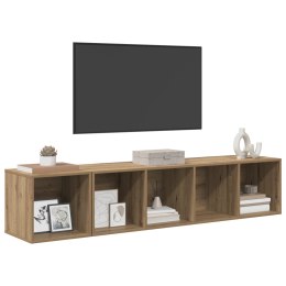 ZESTAW SZAFEK RTV 2 SZT. DĄB ARTISAN 37X37X142.5CM