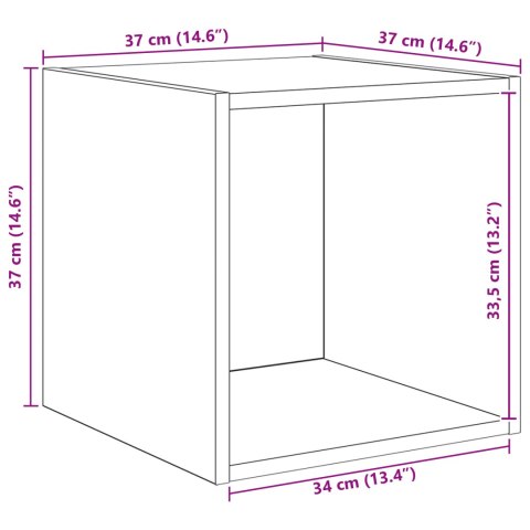 ZESTAW SZAFEK RTV 2 SZT. DĄB ARTISAN 37X37X142.5CM