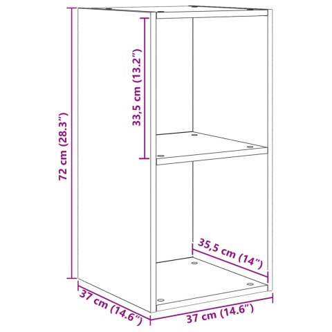 SZAFKA NA TELEWIZOR NA ŚCIANĘ 2 SZT. STARE DREWNO