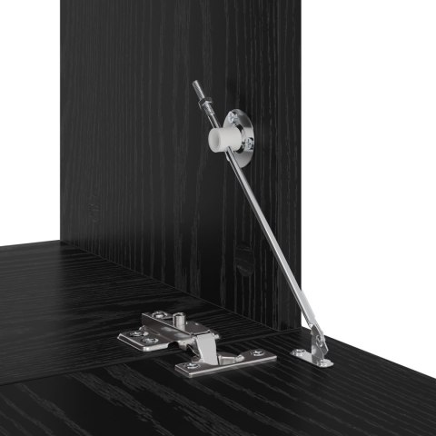 SZAFKA NA TELEWIZOR NA ŚCIANĘ Z PÓŁKĄ 4 SZT. DĄB CZARNY