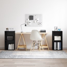 ZESTAW SZAFEK RTV 2 SZT. CZARNY DĄB 37X35X107CM