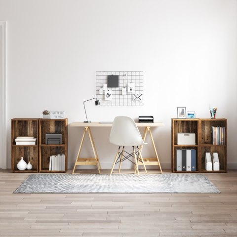 ZESTAW SZAFEK RTV Z PÓŁKĄ 4 PCS STARE DREWNO 72X 35X 36.5CM