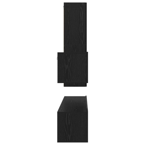 ZESTAW SZAFEK RTV Z PÓŁKĄ INNY 4 SZT. DĄB CZARNY 30.5X30X110CM