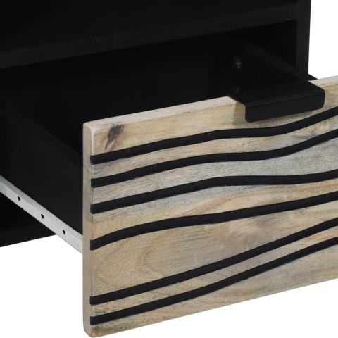 CENTRA ROZRYWKI I STOLIKI RTV BIAŁY I CZARNY 70X 33.5X 46CM