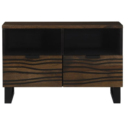 CENTRA ROZRYWKI I STOLIKI RTV Z SZUFLADĄ Z PÓŁKĄ BRĄZOWY ŚREDNI DREWNO