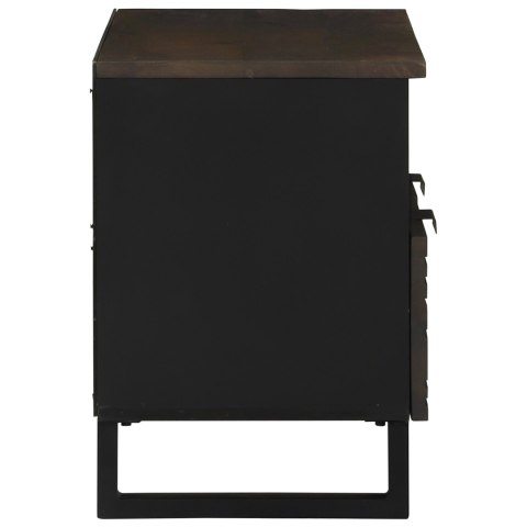 CENTRA ROZRYWKI I STOLIKI RTV Z SZUFLADĄ Z PÓŁKĄ BRĄZOWY ŚREDNI DREWNO