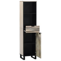 SZAFKA ŁAZIENKOWA Z SZUFLADĄ Z PÓŁKĄ BRĄZOWY CZARNY 38X33.5X160CM