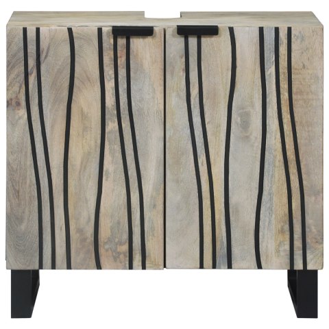 SZAFKA UMYWALKOWA Z PÓŁKĄ BRĄZOWY CZARNY 62X33X58CM