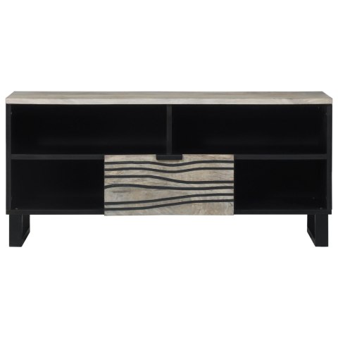 SZAFKI I REGAŁY NA MEDIA BIAŁY I CZARNY 100X 33.5X 46CM