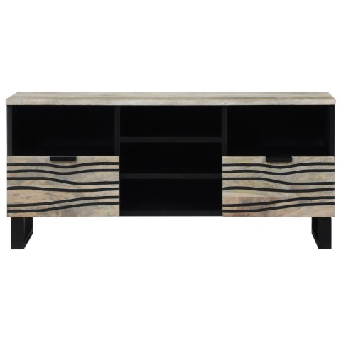 SZAFKI I REGAŁY NA MEDIA BIAŁY I CZARNY 100X 33.5X 46CM