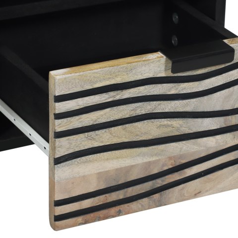 SZAFKI I REGAŁY NA MEDIA BIAŁY I CZARNY 100X 33.5X 46CM