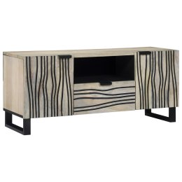 SZAFKI I REGAŁY NA MEDIA BIAŁY I CZARNY 105X33.5X46CM