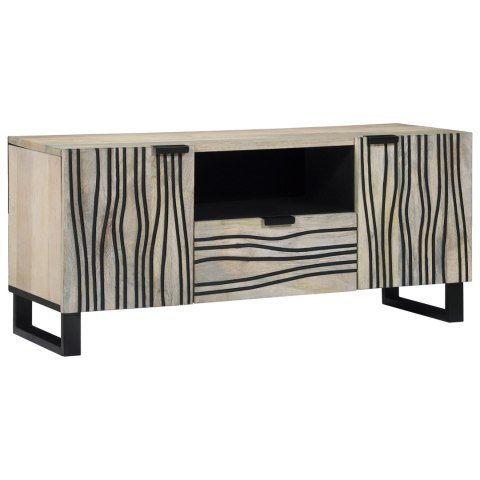 SZAFKI I REGAŁY NA MEDIA BIAŁY I CZARNY 105X33.5X46CM