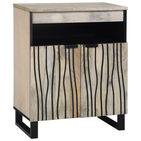 SZAFKI I REGAŁY NA MEDIA BIAŁY I CZARNY 60X33.5X75CM