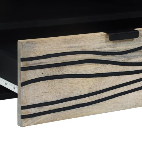 SZAFKI I REGAŁY NA MEDIA BIAŁY I CZARNY 80X 33.5X 46CM