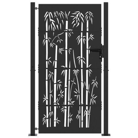 BRAMA OGRODOWA INNY CZARNY 105X 200CM STAL MALOWANA PROSZKOWO