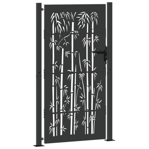 BRAMA OGRODOWA INNY CZARNY 105X 200CM STAL MALOWANA PROSZKOWO