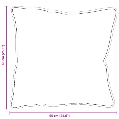VidaXL Poduszki 2 pcs Biały 65 x 65 cm