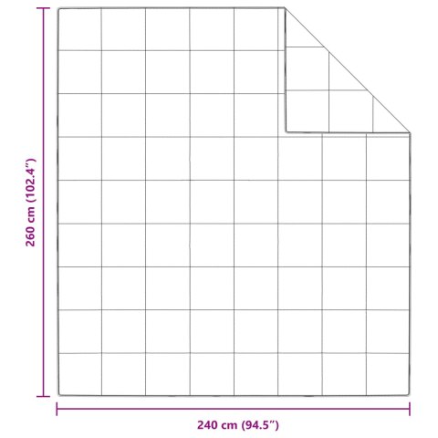 VidaXL Zimowa Kołdra Biały 240 x 260 cm Poliester 105gsm brzoskwiniowy