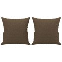 PODUSZKI OZDOBNE 2 SZT. BRĄZOWY 40X40CM TKANINA