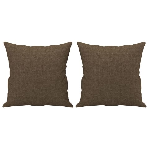 PODUSZKI OZDOBNE 2 SZT. BRĄZOWY 40X40CM TKANINA