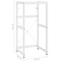 STELAŻ POD UMYWALKĘ BIAŁY 40X38X83CM ŻELAZNY