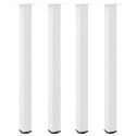 NOGI DO STOŁU BAROWEGO 4 SZT. BIAŁE 110-112CM STAL