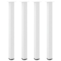 NOGI DO STOŁU BAROWEGO 4 SZT. BIAŁE 110-112CM STAL