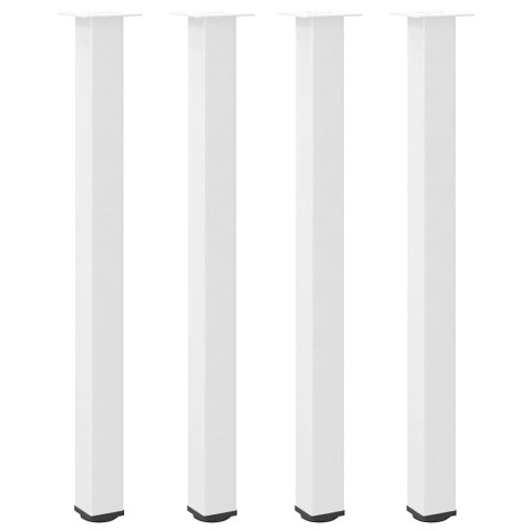 NOGI DO STOŁU BAROWEGO 4 SZT. BIAŁE 110-112CM STAL