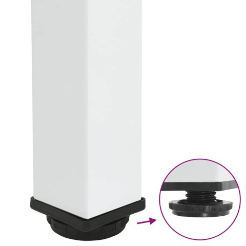 NOGI DO STOŁU BAROWEGO 4 SZT. BIAŁE 110-112CM STAL